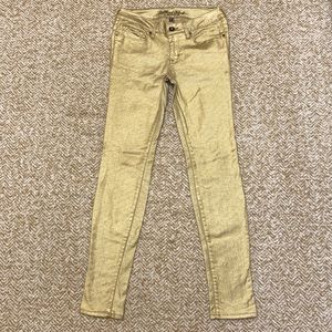 Bullhead Black Skinniest Gold Jeans Sz 5 NWOT